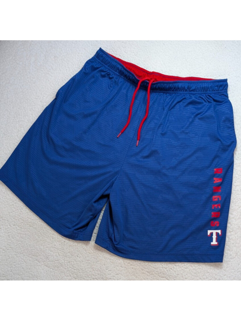 Texas Rangers Men's 2XL Majestic Mesh Shorts Blue MLB Baseball Fan